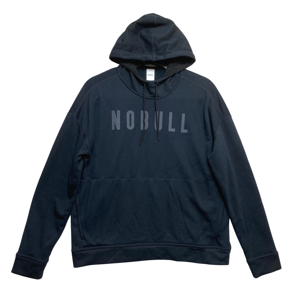 NOBULL Hoodie Womens Medium Black Pullover Logo Graphic Activewear